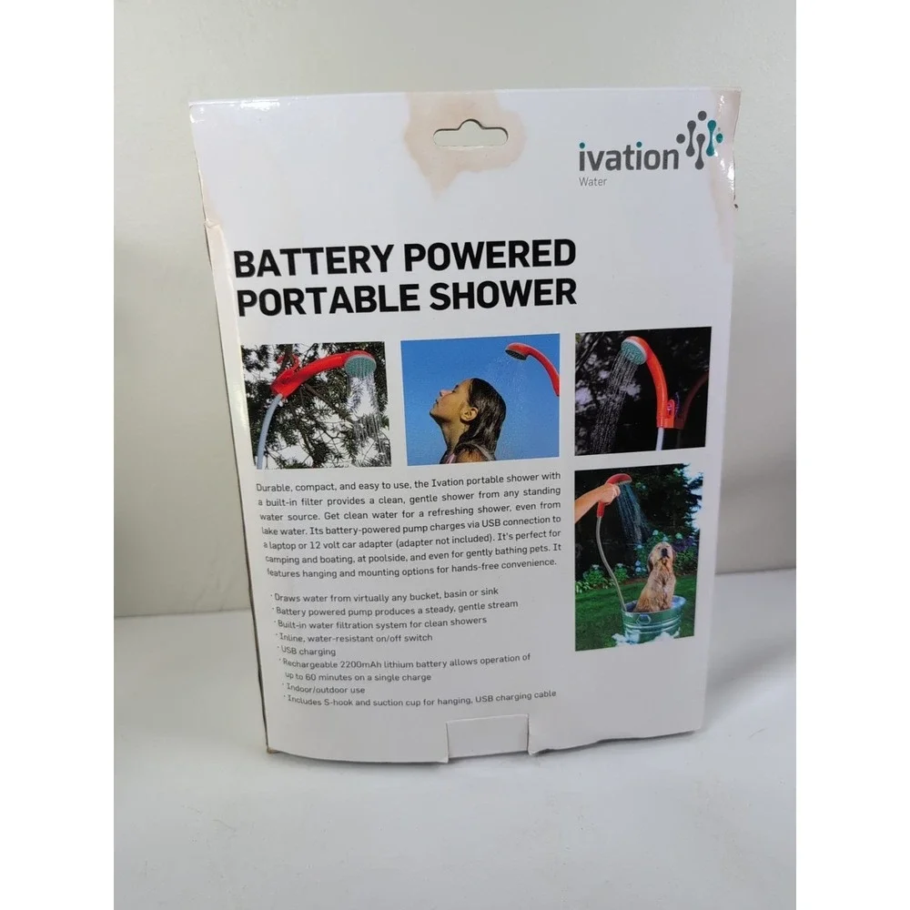 Portable Shower Invasion Battery New Open‎ Box